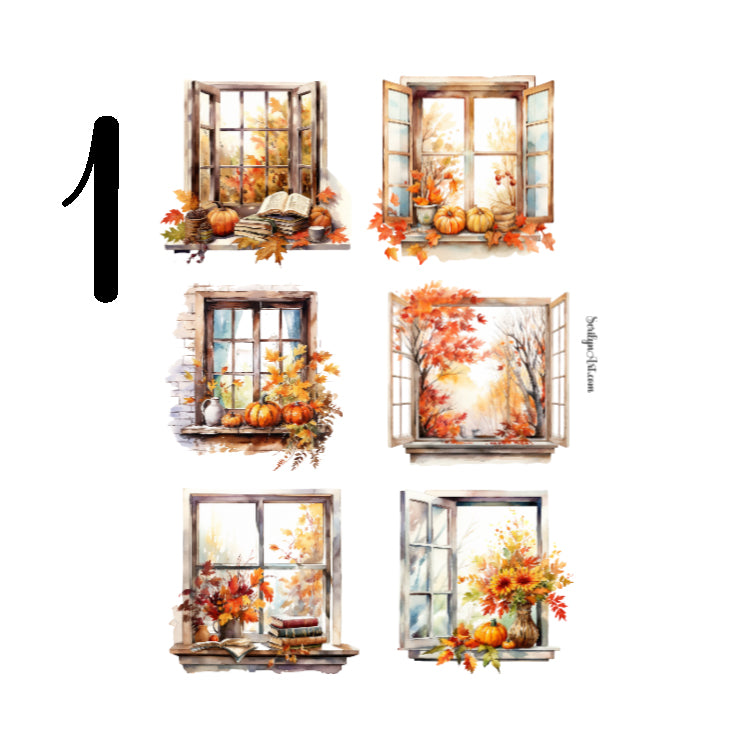 Autumn Windows Sticker Sheet