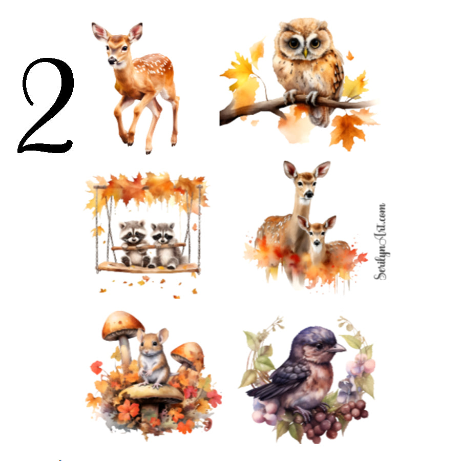 Autumn Woodland Sticker Sheet