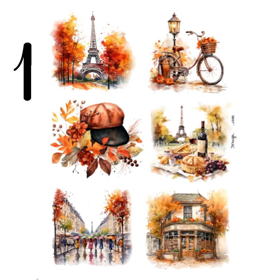 Autumn in Paris Sticker Sheet