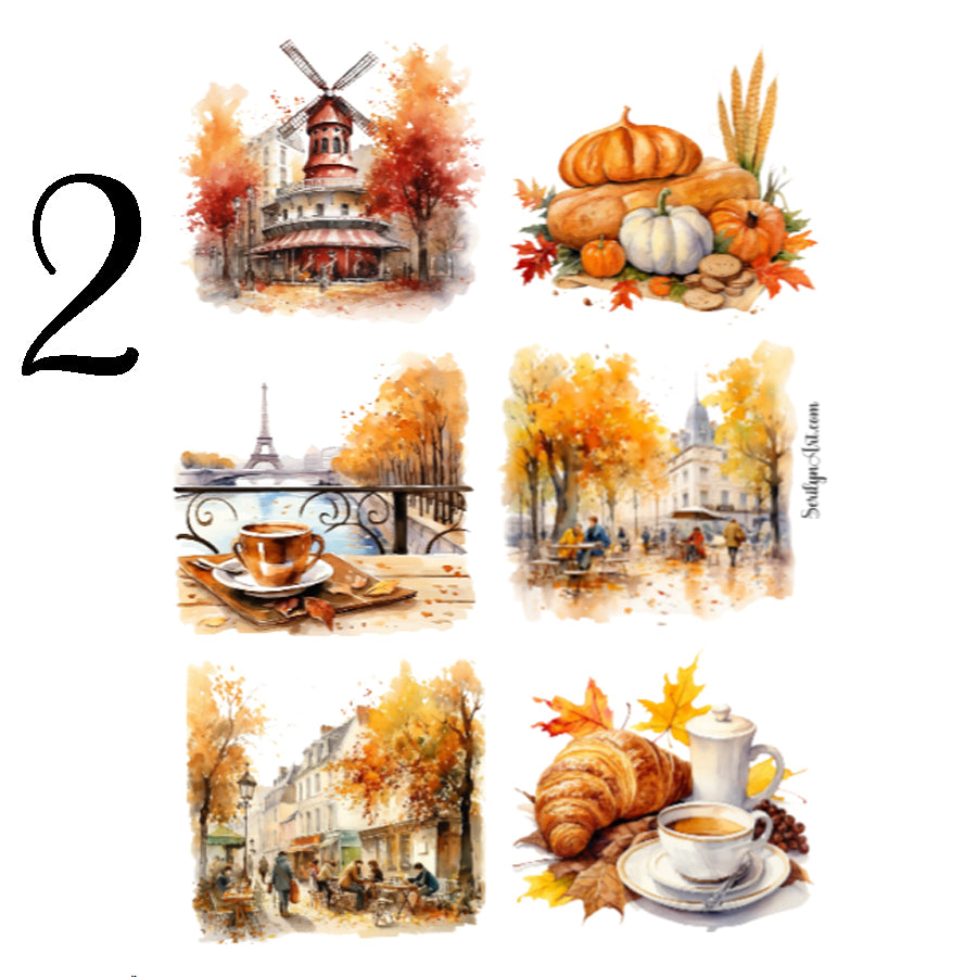Autumn in Paris Sticker Sheet