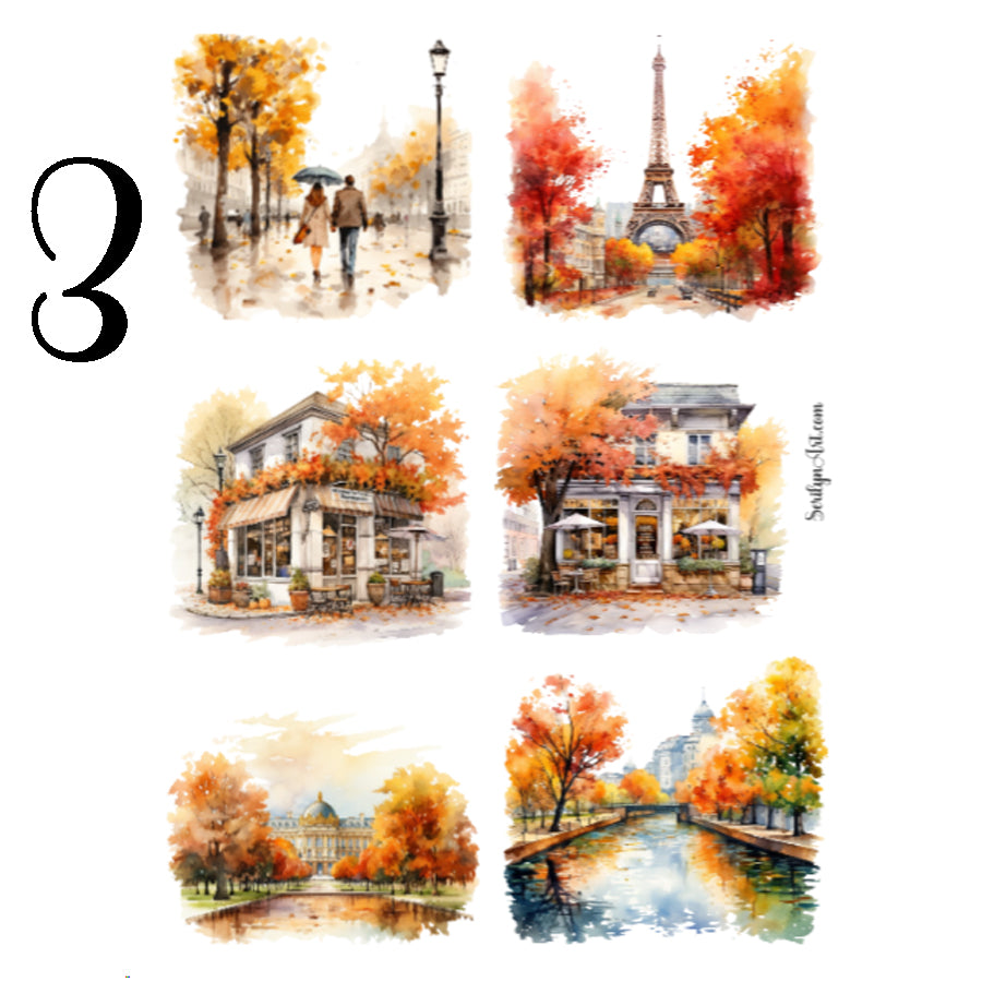 Autumn in Paris Sticker Sheet