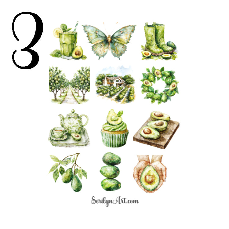Avocado Addiction Sticker Sheet