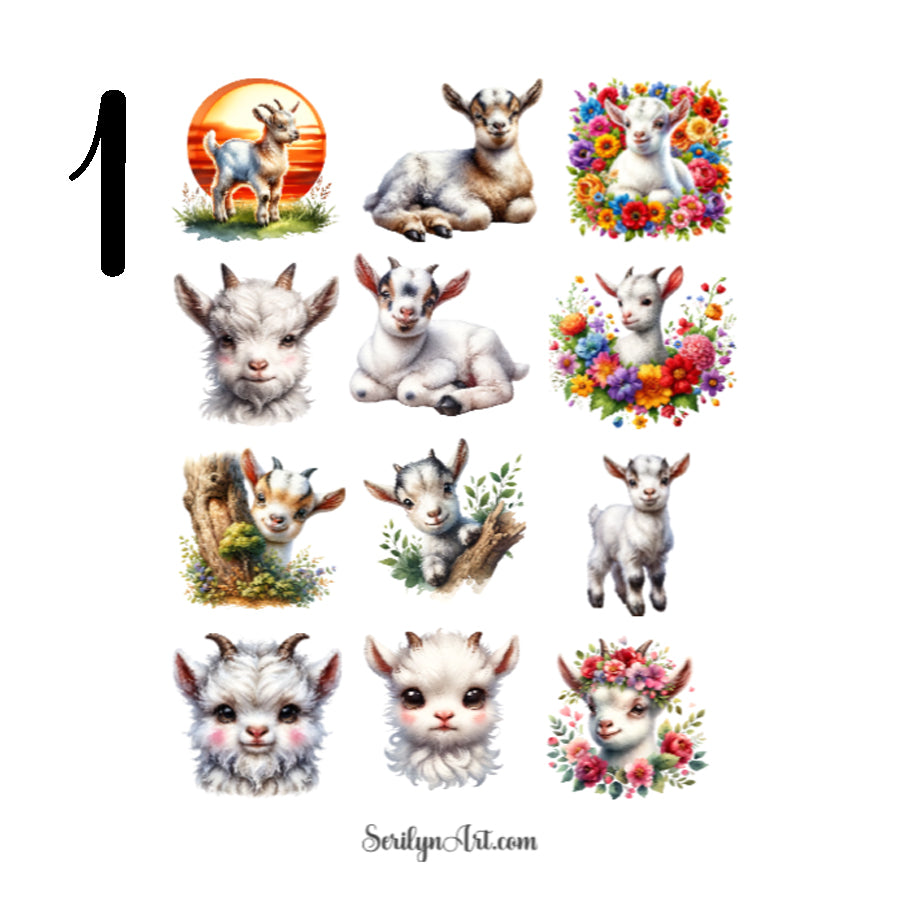 Baby Goats Sticker Sheet