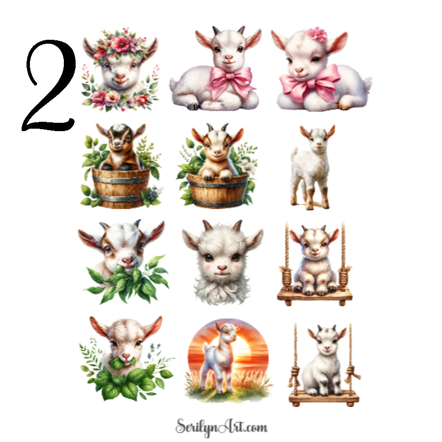 Baby Goats Sticker Sheet