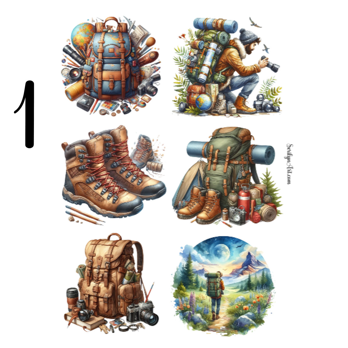 Backpacking Sticker Sheet