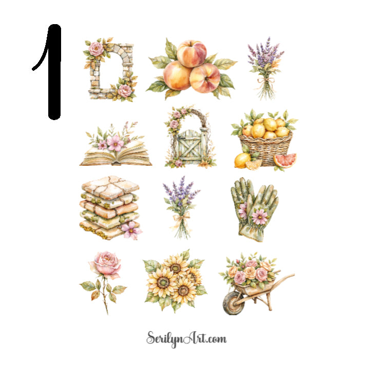Bastide Gardens Sticker Sheet