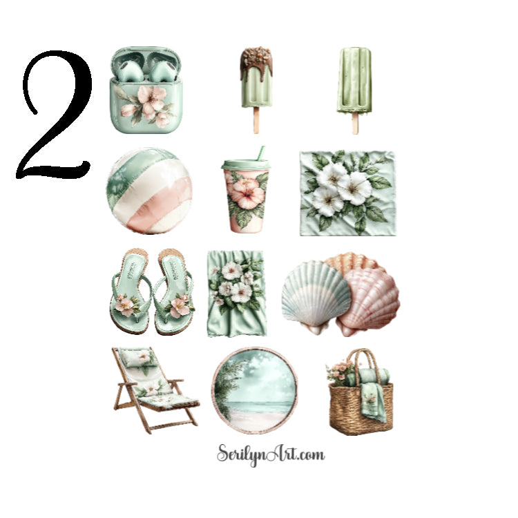 Beach Girl Sticker Sheet