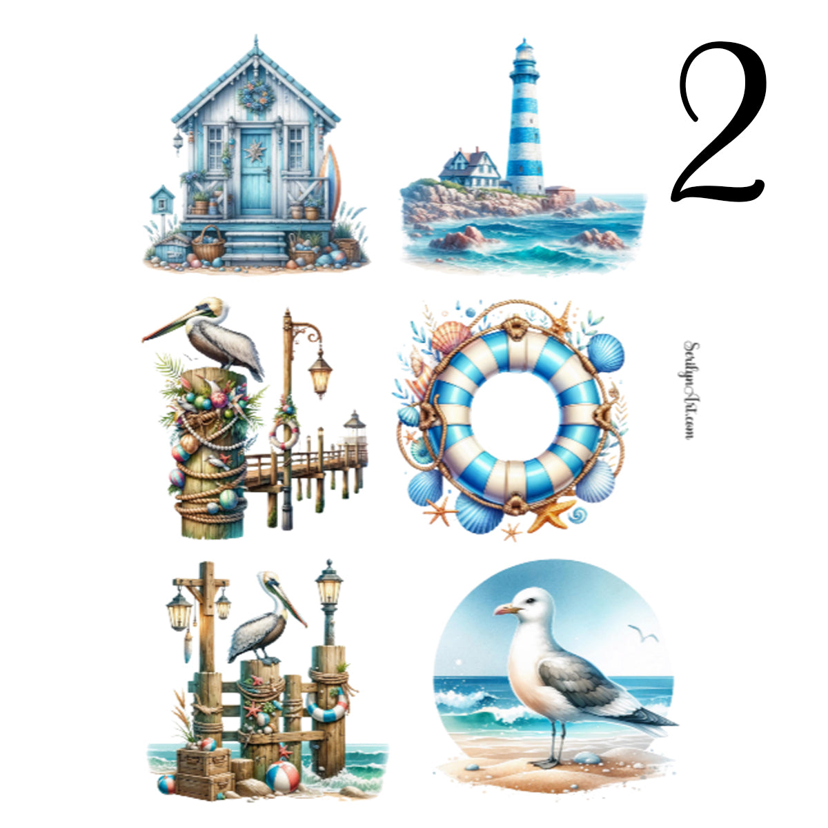 Beach Life 2 Sticker Sheet