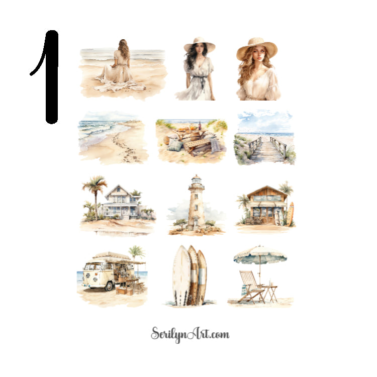 Beach Lover Sticker Sheet