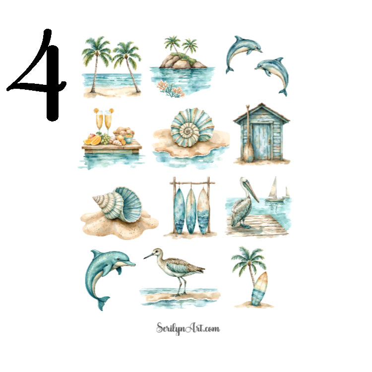 Beach Vibes Sticker Sheet