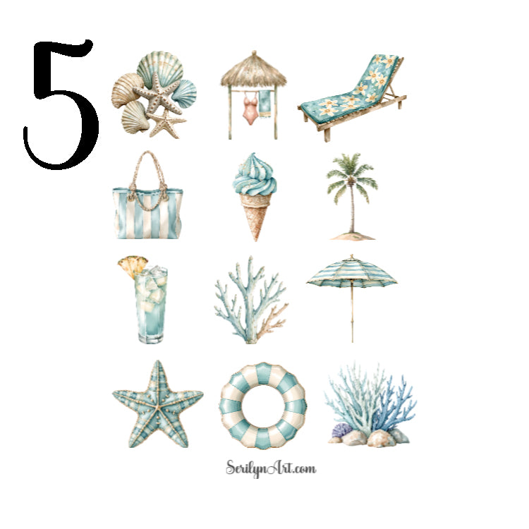 Beach Vibes Sticker Sheet