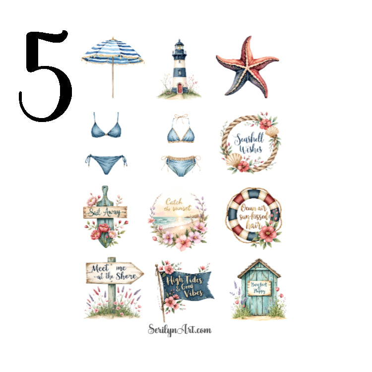 Beach Wishes Sticker Sheet
