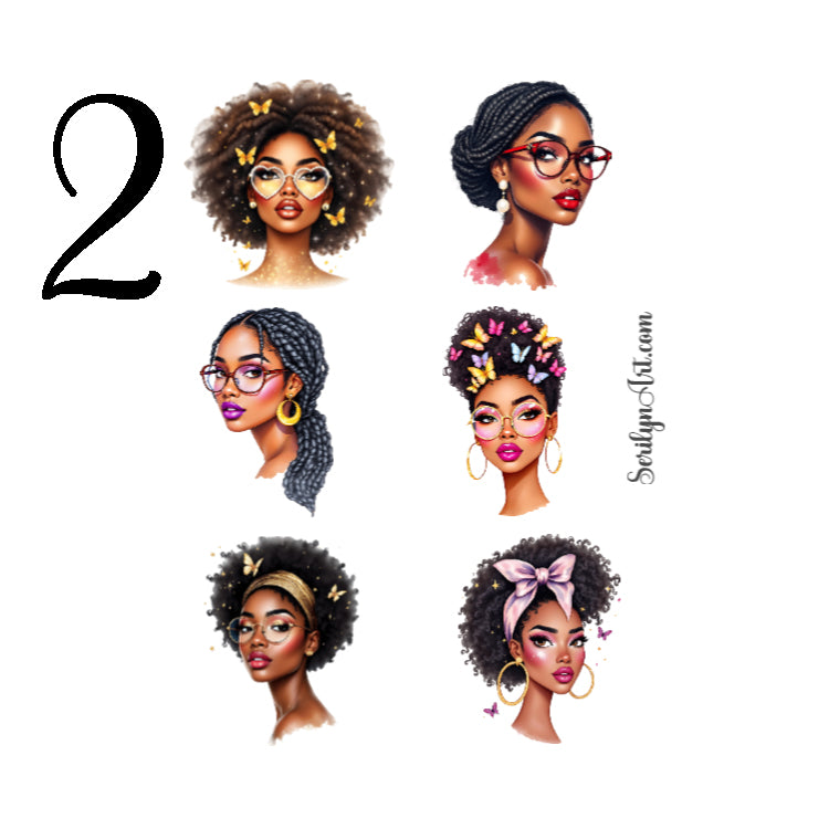 Beautiful Melanin Girls Sticker Sheet