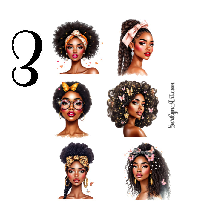 Beautiful Melanin Girls Sticker Sheet