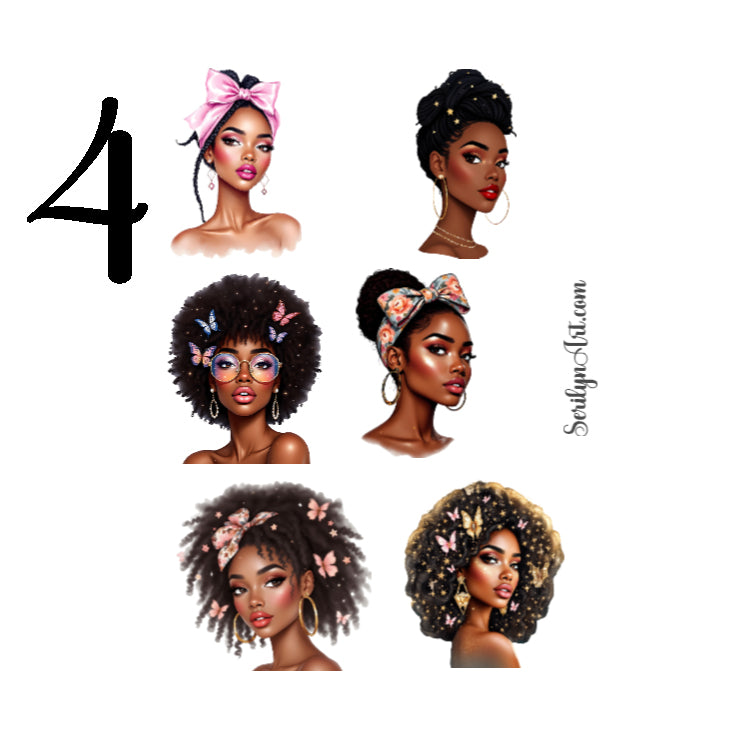 Beautiful Melanin Girls Sticker Sheet