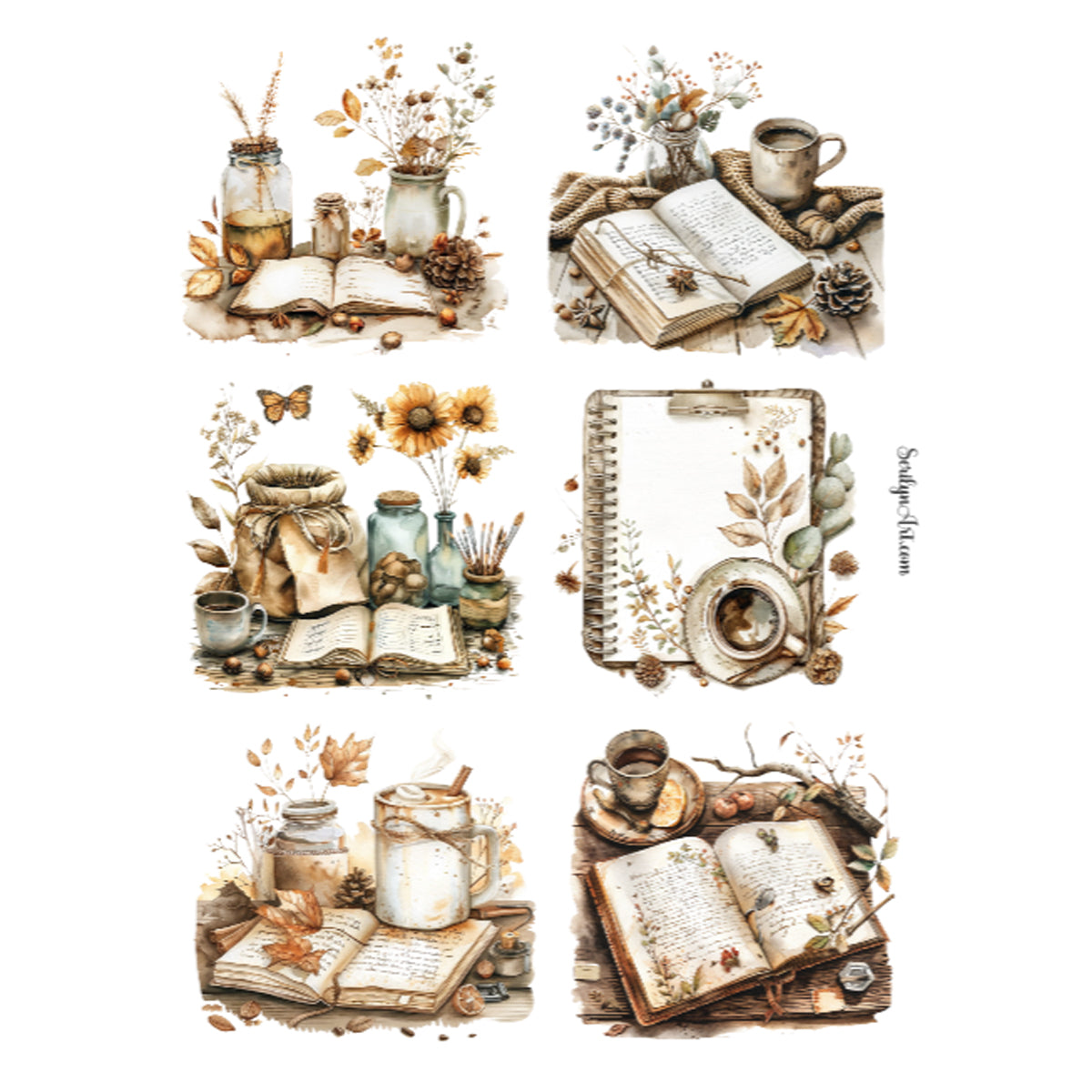 Beige Journaling Sticker Sheet