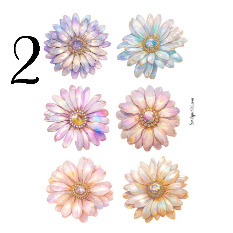 Bejeweled Daisies Sticker Sheet