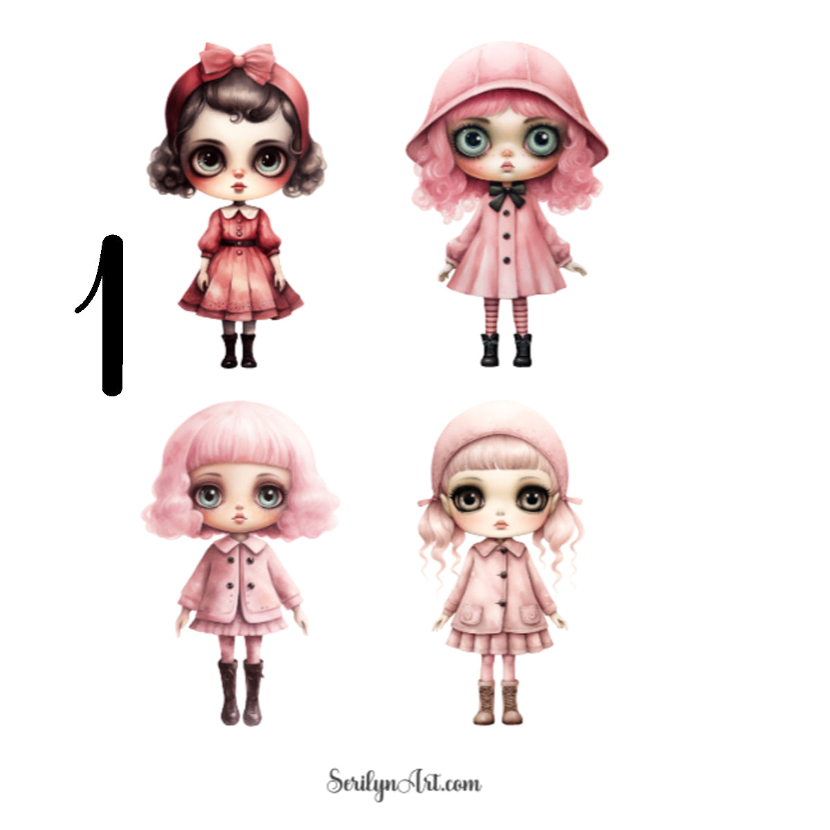 Big Eyed Dolls Sticker Sheet