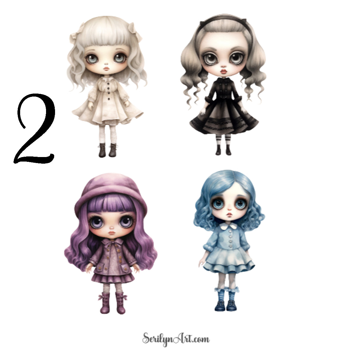 Big Eyed Dolls Sticker Sheet