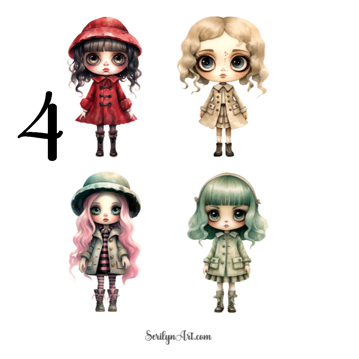 Big Eyed Dolls Sticker Sheet