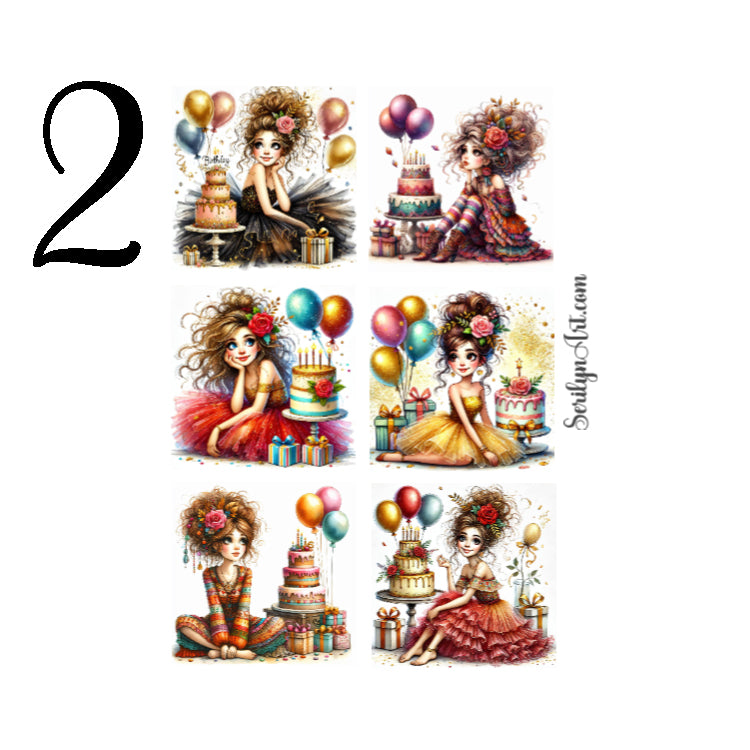 Birthday Girls Sticker Sheet