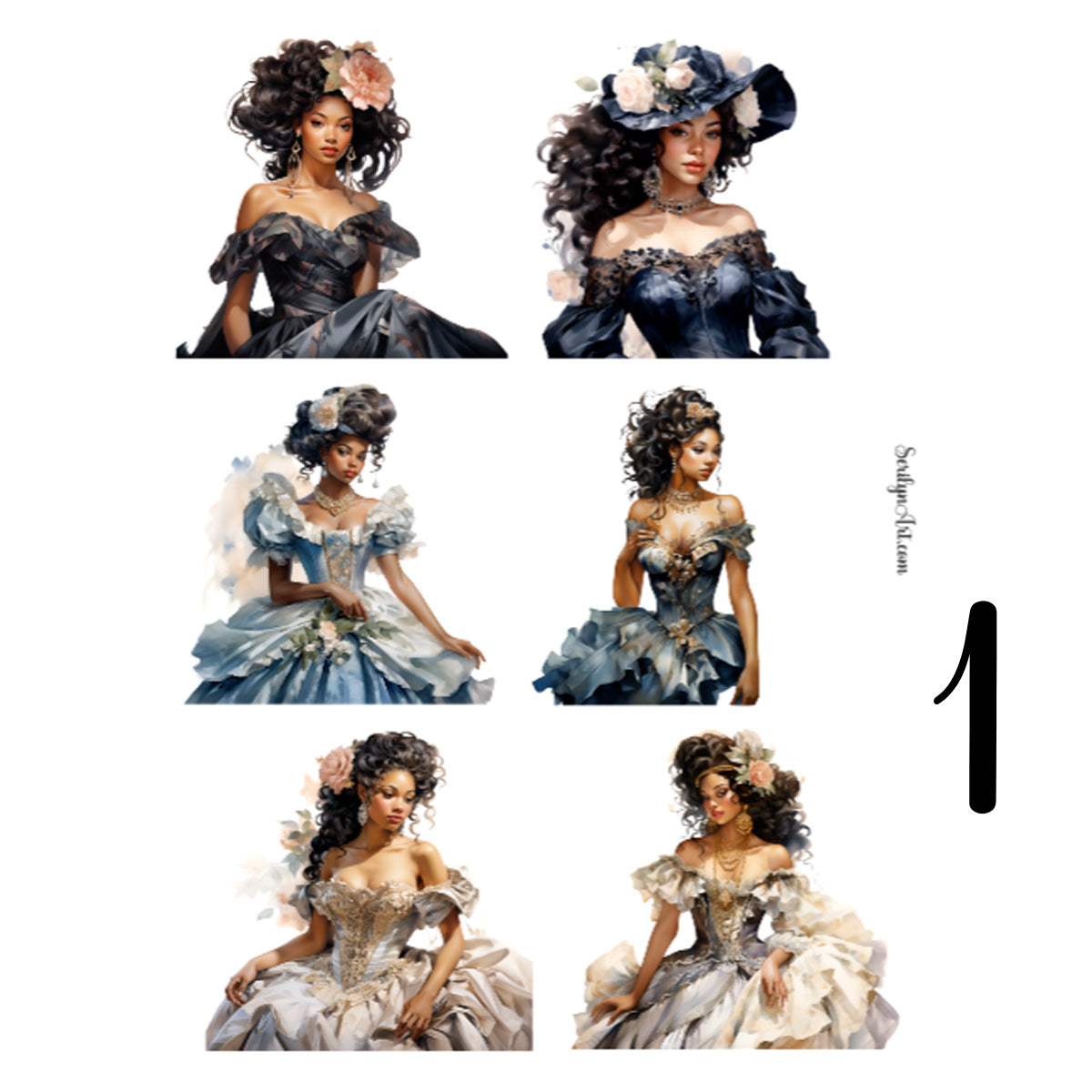 Brown Rococo Sticker Sheet