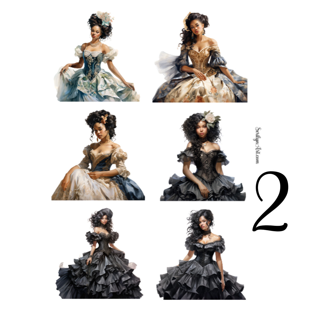 Brown Rococo Sticker Sheet