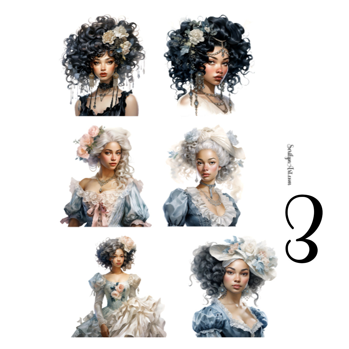 Brown Rococo Sticker Sheet