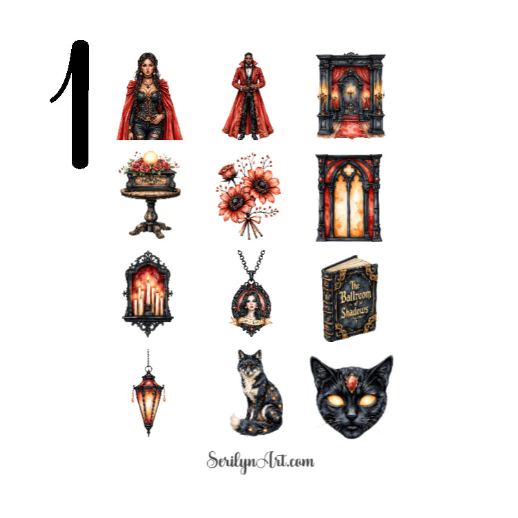 Bloody Velvet Ballroom Sticker Sheet