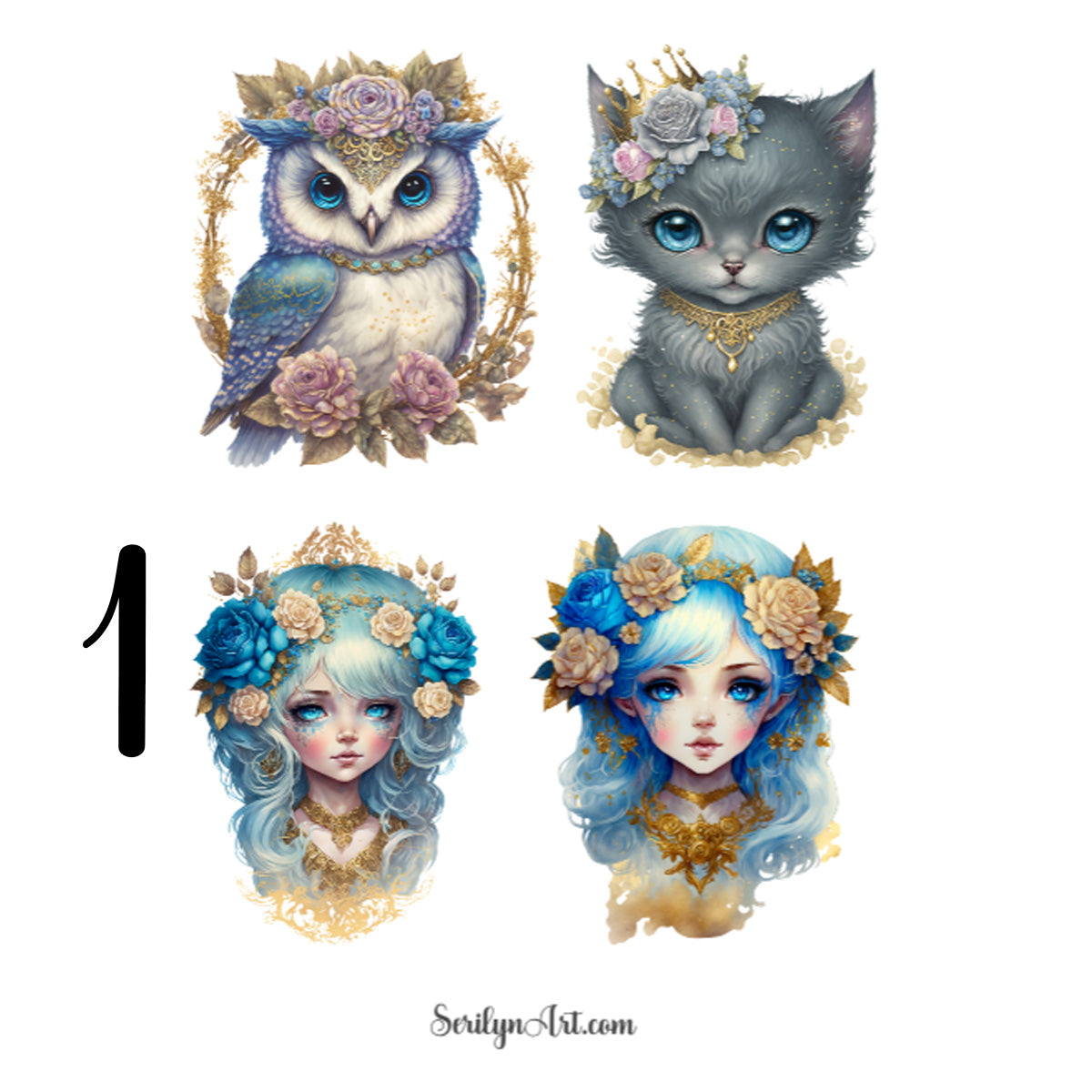 Blue Fairytale Sticker Sheet