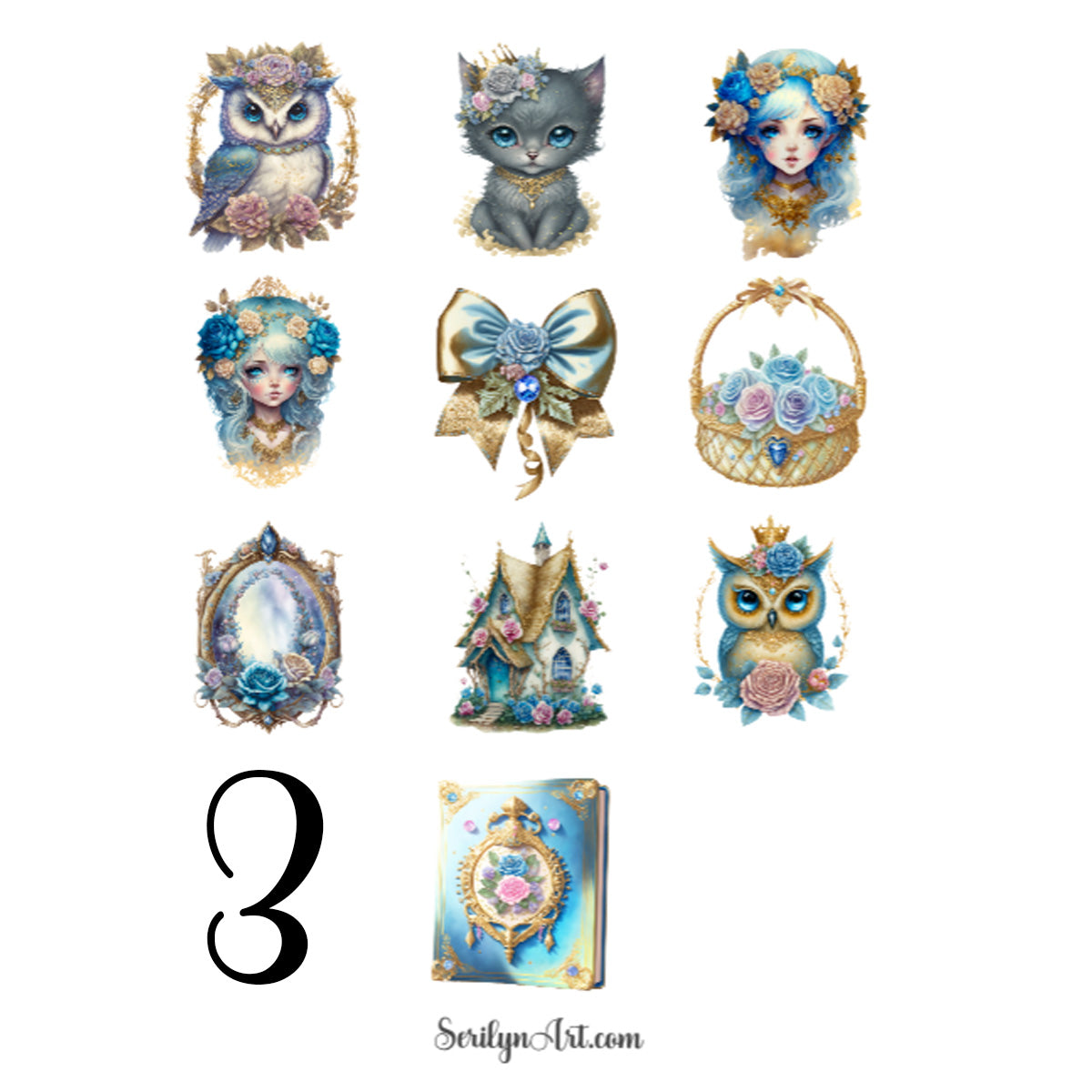 Blue Fairytale Sticker Sheet
