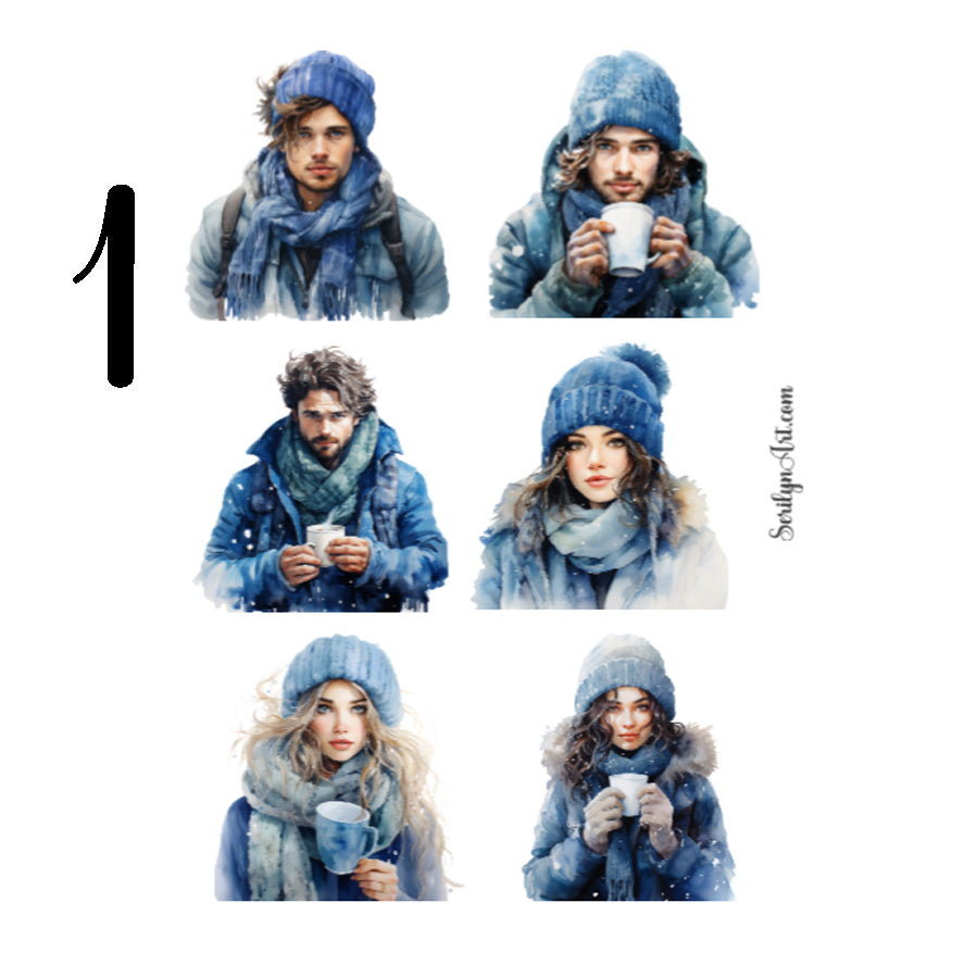 Blue Winter Sticker Sheet