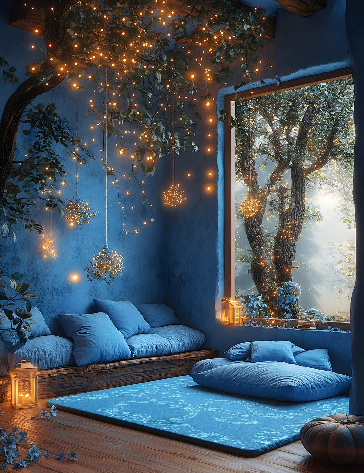 Blue Winter Cabin Dashboards