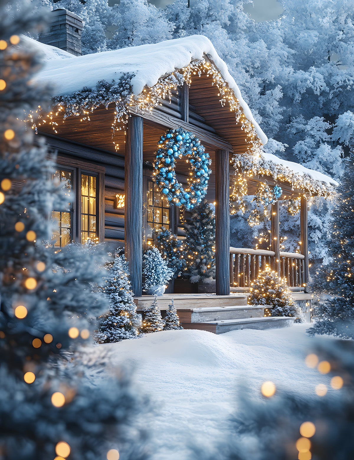Blue Winter Cabin Dashboards