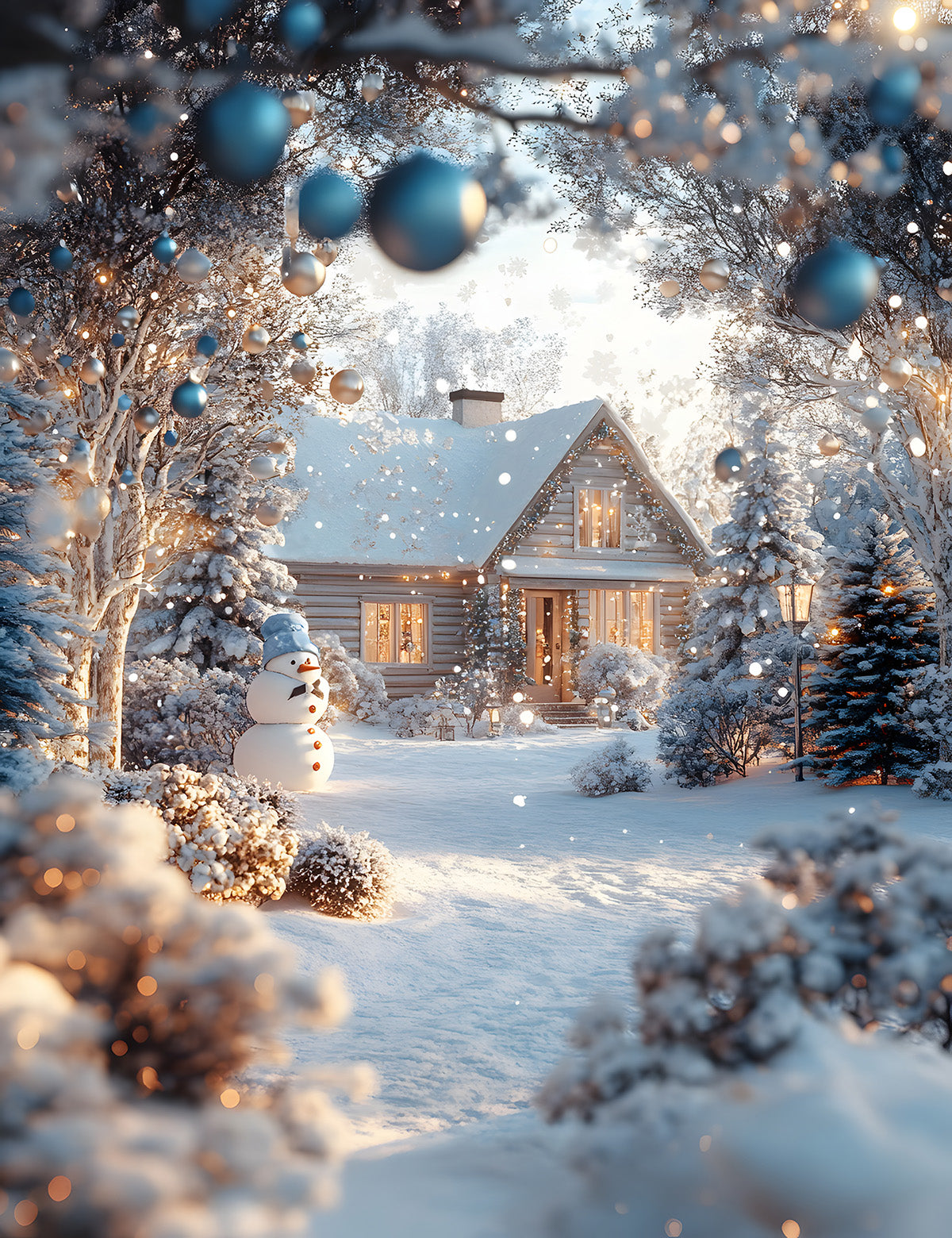 Blue Winter Cabin Dashboards