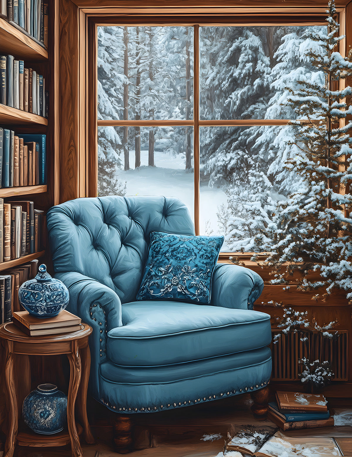 Blue Winter Cabin Dashboards