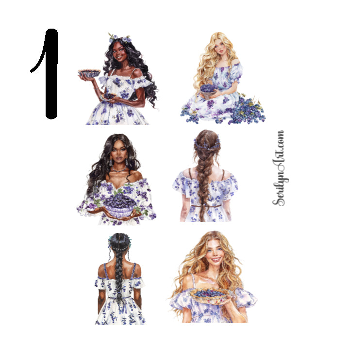 Blueberry Addiction Sticker Sheet