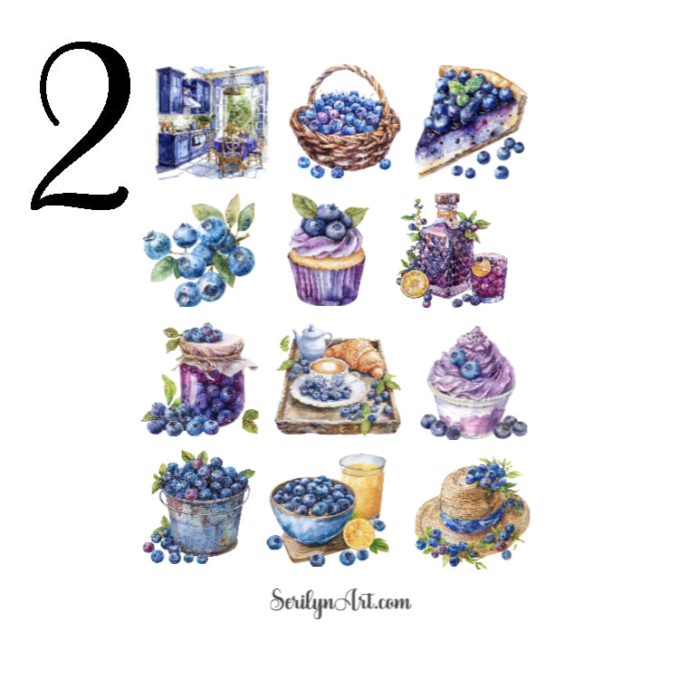 Blueberry Addiction Sticker Sheet