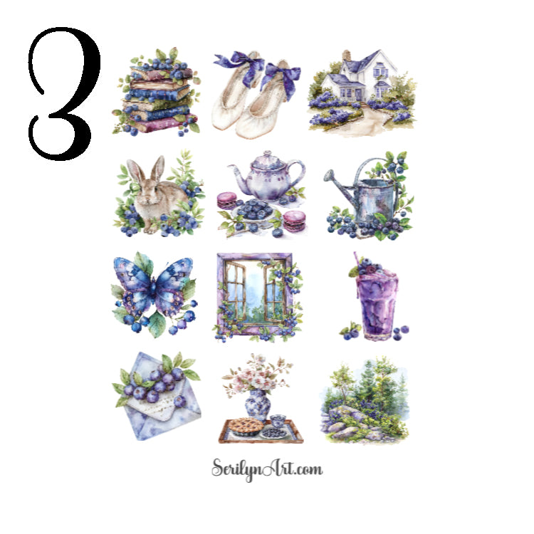 Blueberry Addiction Sticker Sheet