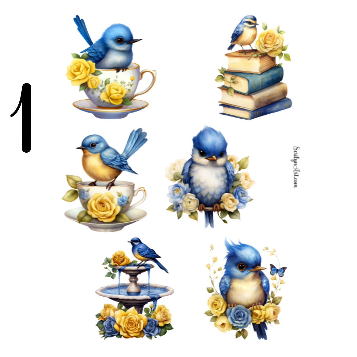 Bluebird Fairytale Sticker Sheet