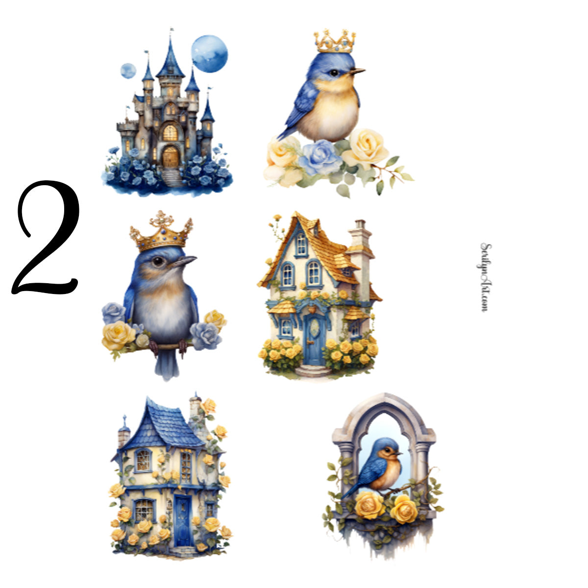 Bluebird Fairytale Sticker Sheet