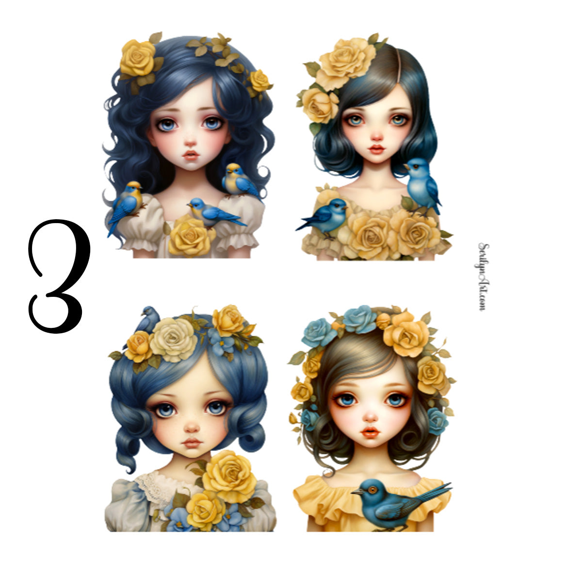 Bluebird Fairytale Sticker Sheet