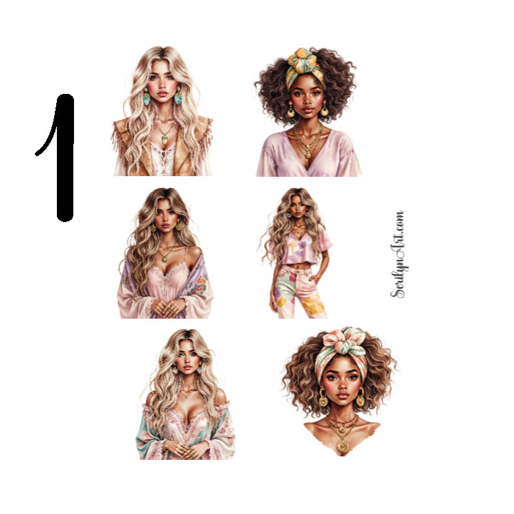 Bohemian World Sticker Sheet