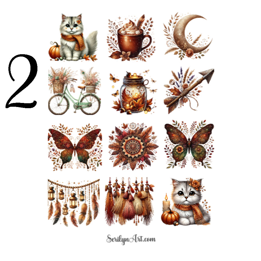 Boho Fall Sticker Sheets