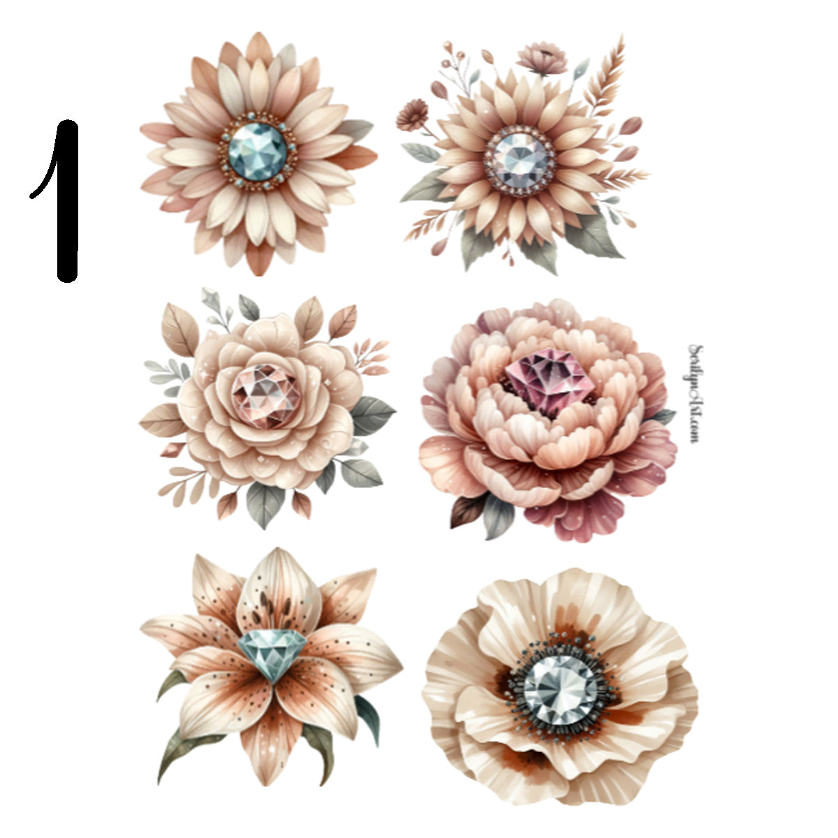 Boho Flowers Sticker Sheet
