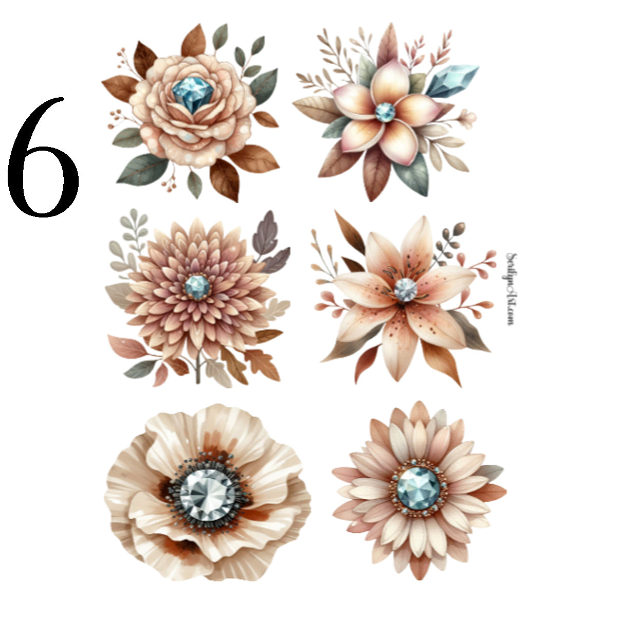 Boho Flowers Sticker Sheet
