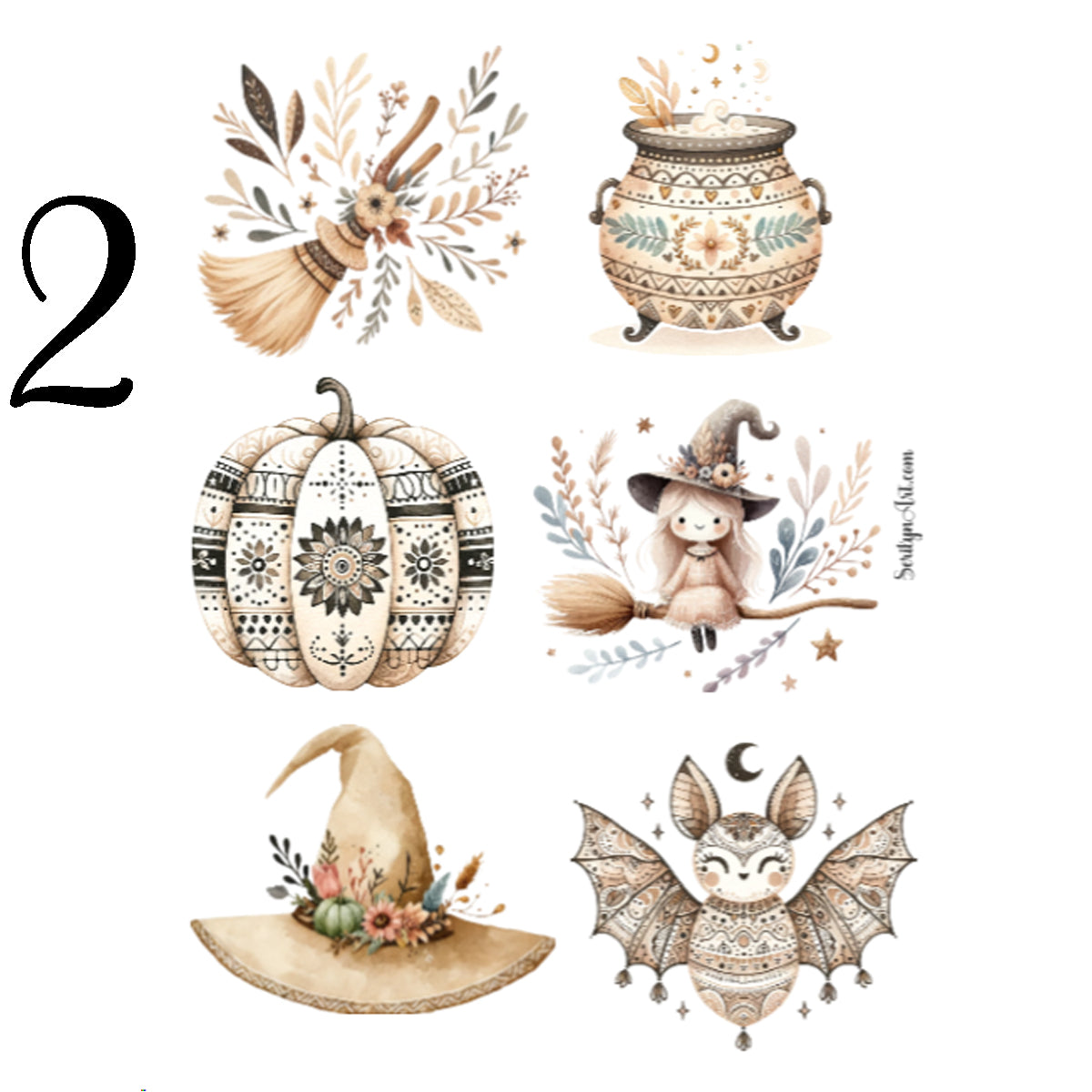 Boho Halloween Sticker Sheet