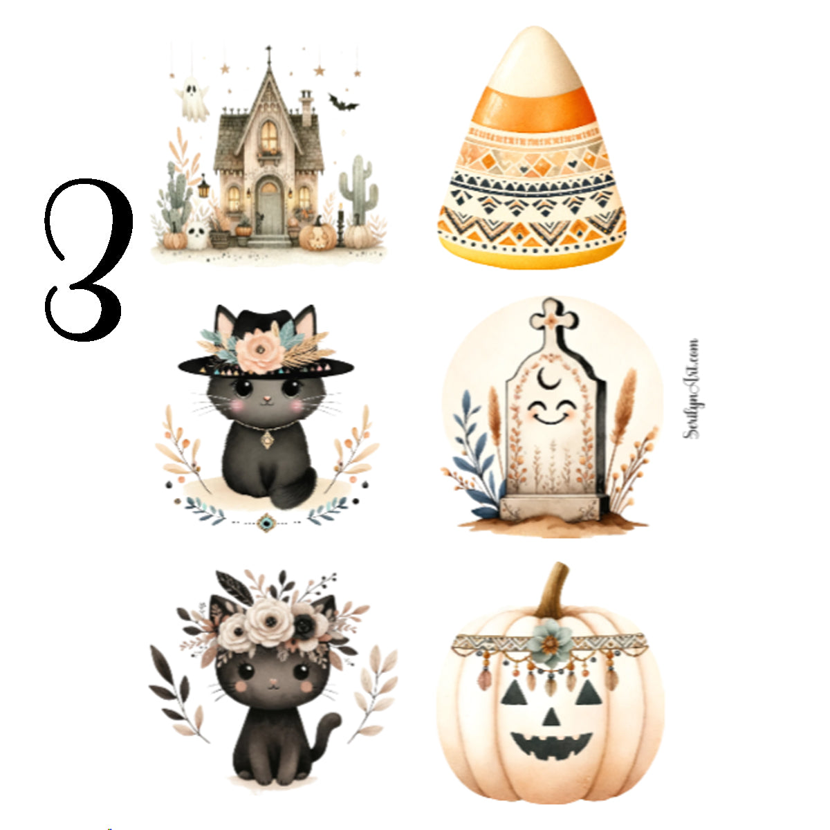Boho Halloween Sticker Sheet