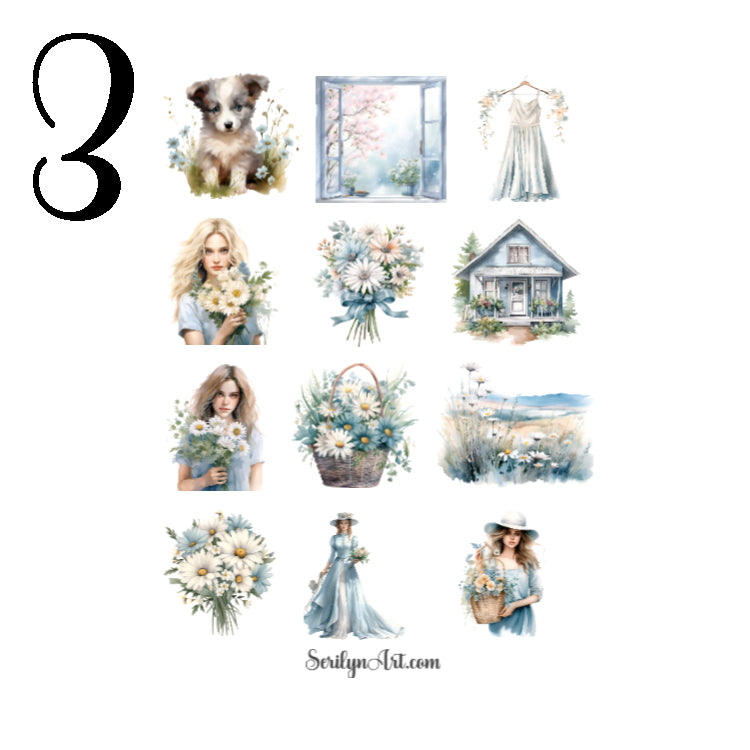 Botanic Lover Daisy Sticker Sheet