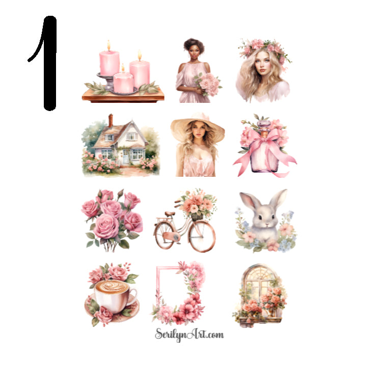 Botanic Lover Vintage Sticker Sheet